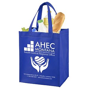 10”W x 12"H x 8" Gusset - "FULL VIEW" Junior Large Imprint Grocery Shopping Tote Bag