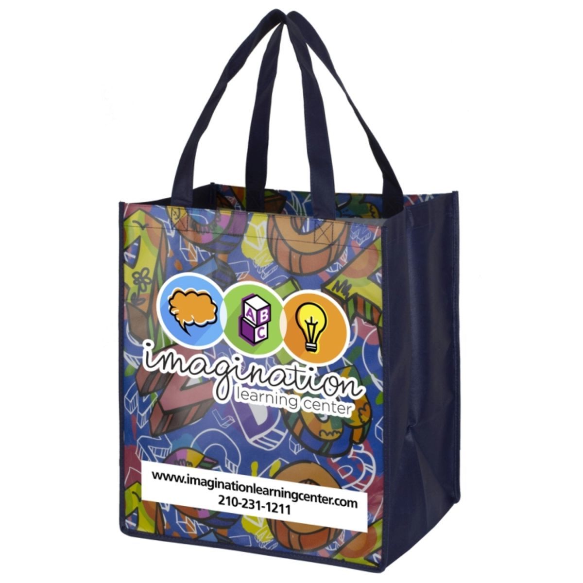 13W x 15H x 10Gusset - WOODFILED Full Color Import Air Ship Glossy Lamination Grocery Shopping