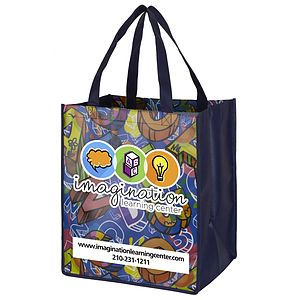 13W x 15H x 10Gusset - WOODFILED Full Color Import Air Ship Glossy Lamination Grocery Shopping