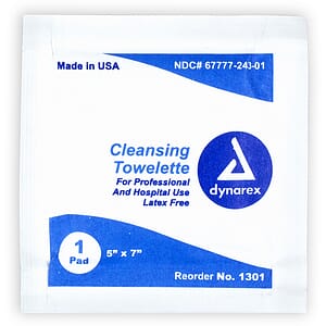 "Europa" 5 Piece Kit with 3-Ply Mask & Antiseptic Wipes in Zipper Pouch