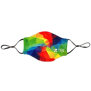 "PARAGON" Full Color Sublimation 3-Ply Washable & Reusable Cotton/Polyester Face Mask with Ear Loop