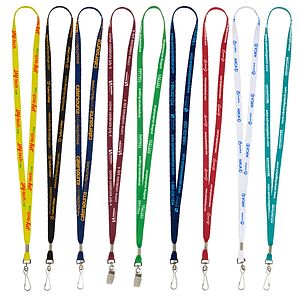 "LaSalle" 3/8" Import Air Ship Super Soft Polyester Silkscreen Lanyard