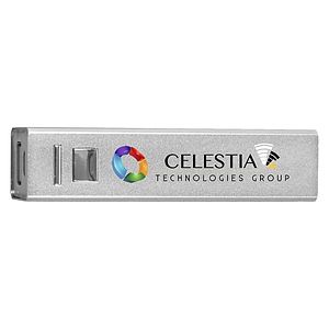 "In Charge Alloy" UL Listed Aluminium 2200 mAh Lithium Ion Portable Power Bank Charger
