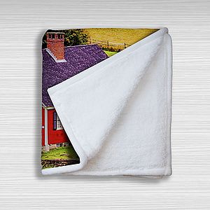 “JUNEAU” Sherpa 50” x 60” Blanket – Full Color