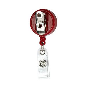 "Bellefontaine VL" 30” Cord Round Retractable Badge Reel and Badge Holder with Rotating Alligator Cl