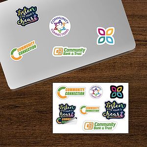 "CustomCut ™" Full Color Custom Shape Removable Vinyl Sticker Sheets (4"x 6")