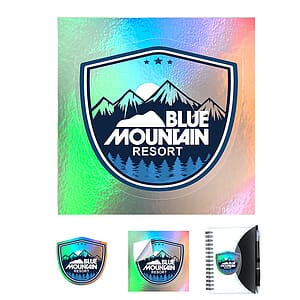 “CUSTOMCUT™” 16.1 sq inch to 25 sq inch Full Color Custom Shape Removable Vinyl Stickers in Singles