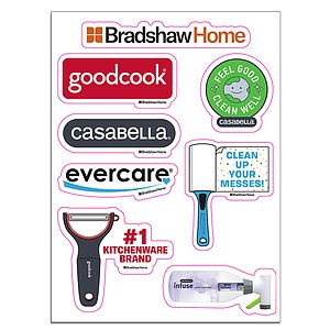 "CustomCut ™"Full Color Custom Shape Removable Vinyl Sticker Sheets (6"x 8")
