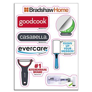 "CustomCut ™"Full Color Custom Shape Removable Vinyl Sticker Sheets (6"x 8")