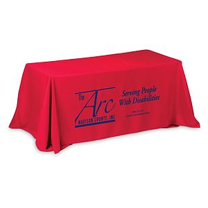 "Preakness Six" 3-Sided Economy Table Cover & Throws (Spot Color Print) / Fits 6 ft Table