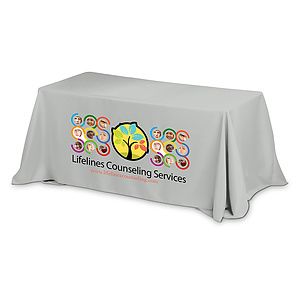 "Preakness Eight" Fits 8 ft Table 3-Sided Economy Table Cover Throws (Spot Color Print)