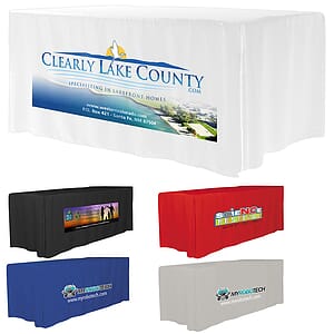 "Omaha Six" 4-Sided Fitted Style Table Covers & Table Throws (PhotoImage Full Color) / Fits 6 ft Tab