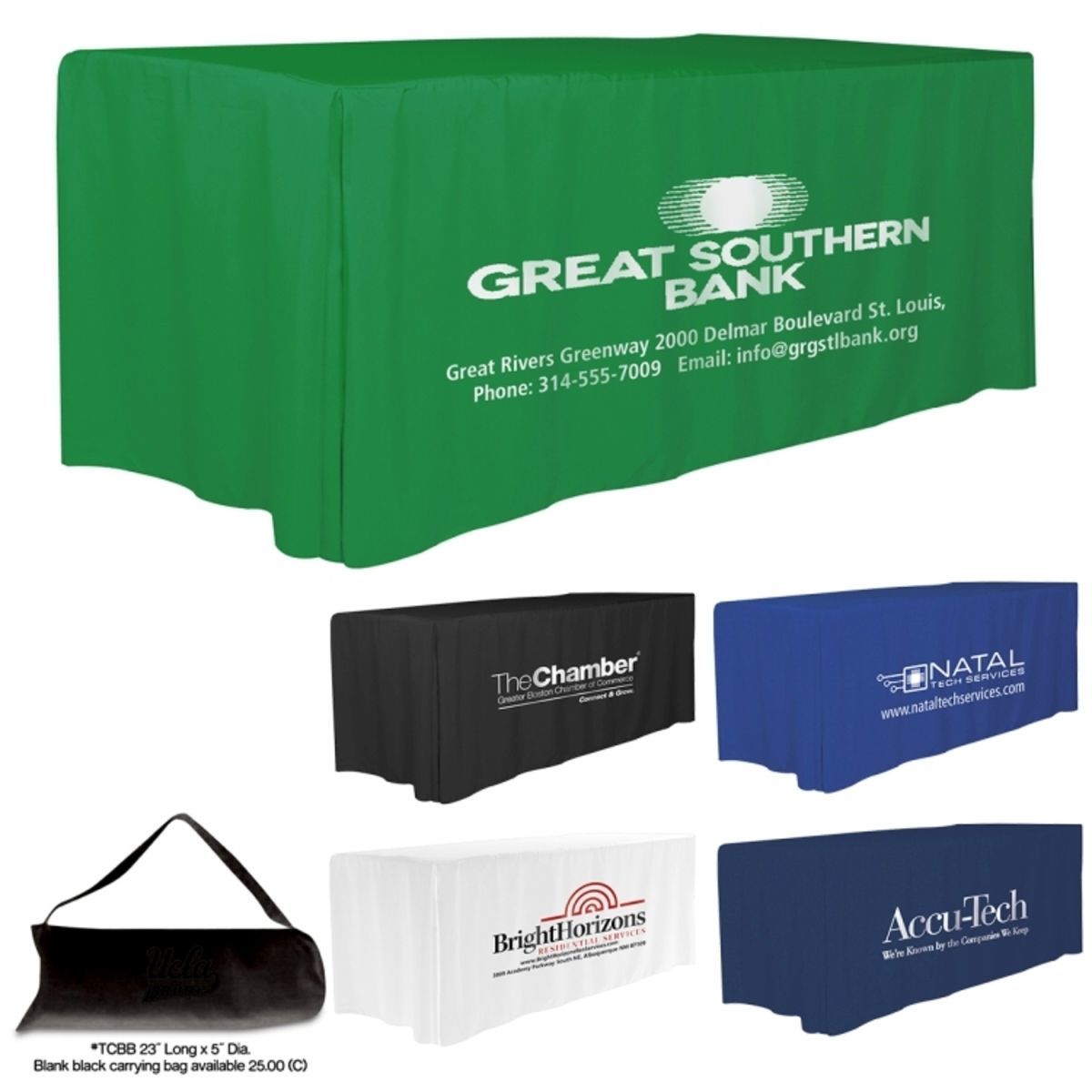 "Omaha OS Eight" 4-Sided Fitted Style Table Covers All Over Full Color Dye Sublimation Imprint - Fit