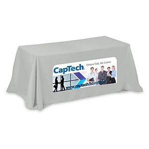 "Zenyatta Six" 4-Sided Throw Style Table Covers & Table Throws (Spot Color) / Fits 6 ft Table