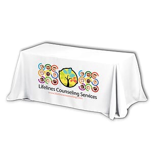"Zenyatta Six" 4-Sided Throw Style Table Covers & Table Throws (PhotoImage Full Color) / Fits 6 ft T