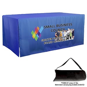 "Darley OS Eight" 3-Sided Throw Style Table Covers All Over Full Color Dye Sublimation Imprint - Fit