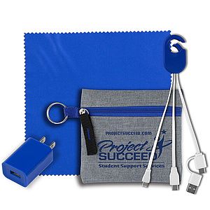"Sundale" Mobile Tech Kit Charging Cables, Microfiber & Charging Cables in Zipper Kit