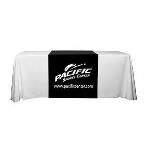 "Roger Eight" 90" L Table Runners (Spot Color Print) / Accommodates 3 ft Table and Larger