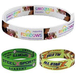 "Wrist Twist 1" Stretchy Elastic Dye Sublimation Wristbands - PhotoImage ® Full Color Imprint