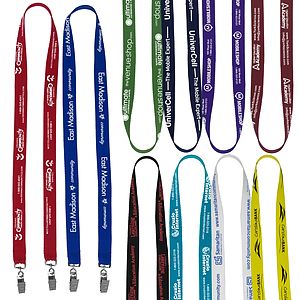 CULVER 34 Width Dual Attachment Silkscreen Polyester Lanyard