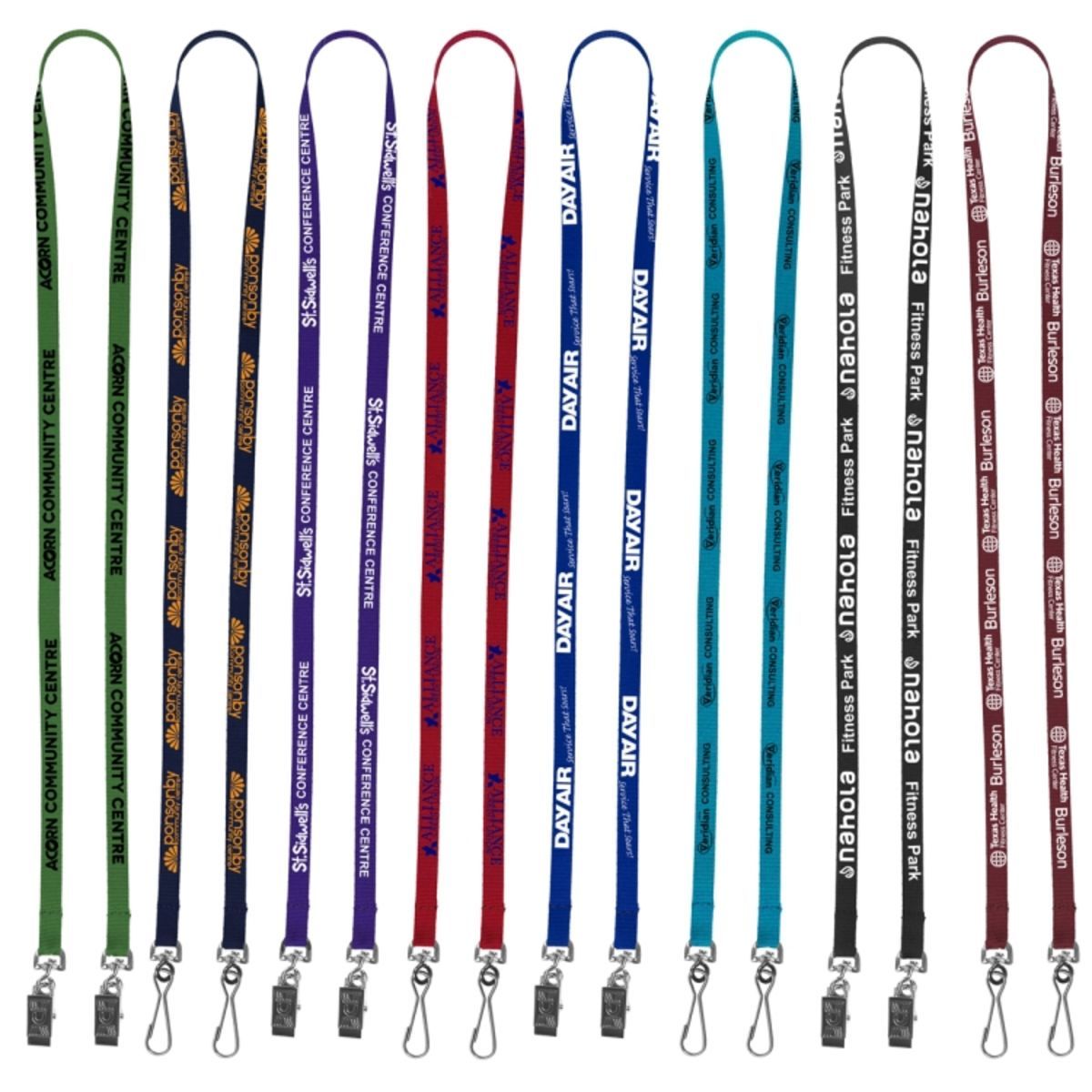 "CULVER" 3/4” Width Dual Attachment Silkscreen Polyester Lanyard