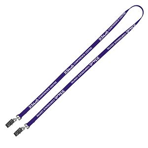"CULVER" 3/4” Width Dual Attachment Silkscreen Polyester Lanyard