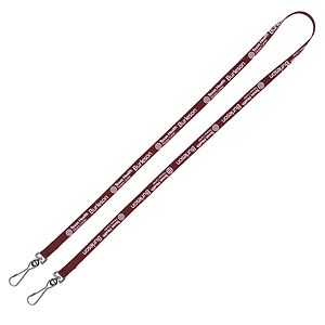 "CULVER" 3/4” Width Dual Attachment Silkscreen Polyester Lanyard