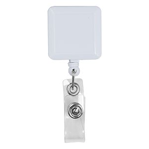 "Olmsted VL" 30” Cord Square Retractable Badge Reel and Badge Holder with Metal Rotating Alligatorng