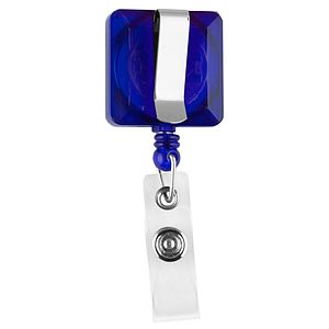 "Kent VL" 30” Cord Square Retractable Badge Reel and Badge Holder with Metal Slip Clip Attachment