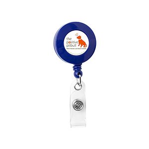 "Bellefontaine VL" 30" Cord Round Retractable Badge Reel and Badge Holder with Rotating Alligator Cl