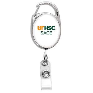 "Oberlin" 30” Cord Retractable Carabiner Style Badge Reel and Badge Holder (Patent D539,122)