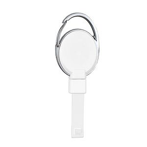 PVC FREE RECYCLED PLASTIC CARABINER BADGE REEL W/METAL CLIP (Patent US 11,974,638 B1)