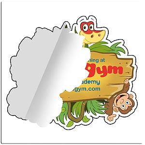 "CustomCut ™" Full Color Custom Shape Removable Vinyl Stickers In Singles
