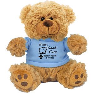 Ted T. Bear” 6” Plush Teddy Bear With Choice of T-Shirt Color