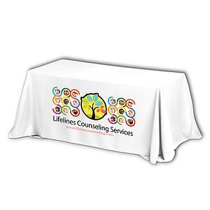 "Preakness Eight" 3-Sided Economy 8 ft Table Cloth & Covers (PhotoImage Full Color) / Fits 8 ft Tabl