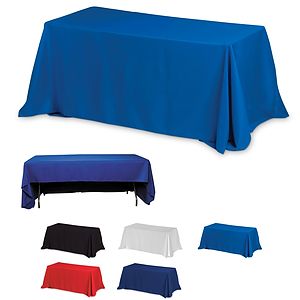 "Preakness Eight" 3-Sided Economy Table Covers & Table Throws -Blanks / Fits 8 ft Table