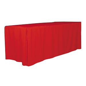 "Omaha Six" 4-Sided Fitted Style Table Covers & Table Throws (Spot Color Print) / Fits 6 ft Table