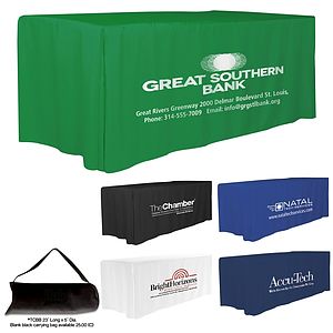 "Omaha OS Eight" 4-Sided Fitted Style Table Covers All Over Full Color Dye Sublimation Imprint - Fit