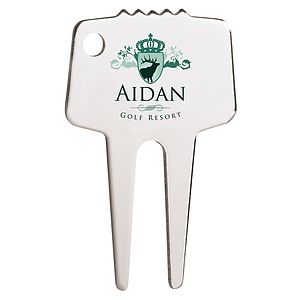 Silver-Tone Divot Repair Tool