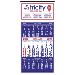 3-Month Display Apron Calendar