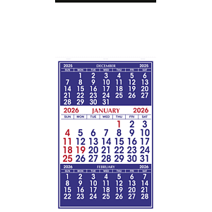 3-Month Display Apron Calendar