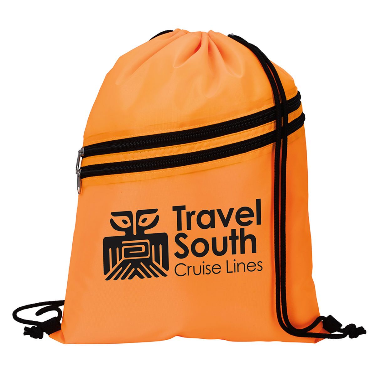 Good Value™ Neon Multi-Zippered Drawstring Backpack