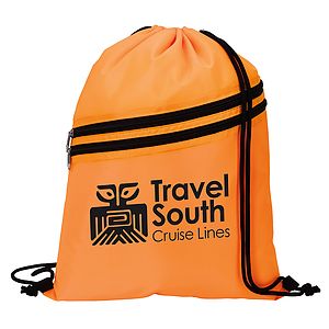 Good Value™ Neon Multi-Zippered Drawstring Backpack