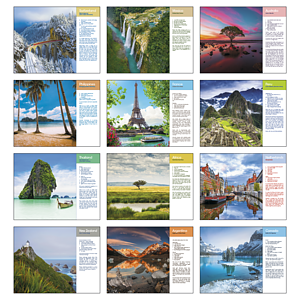Triumph® Calendars World Scenes with Recipe Calendar