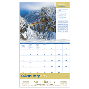 Triumph® Calendars World Scenes with Recipe Calendar