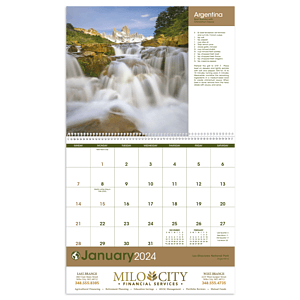 Triumph® Calendars World Scenes with Recipe Calendar