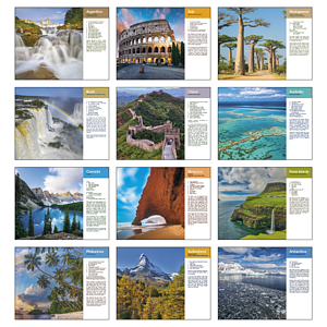 Triumph® Calendars World Scenes with Recipe Calendar