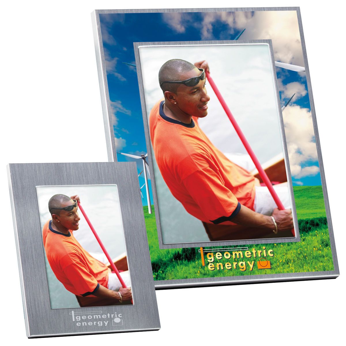 5 x 7 basic brushed matte aluminum frame Inkmule