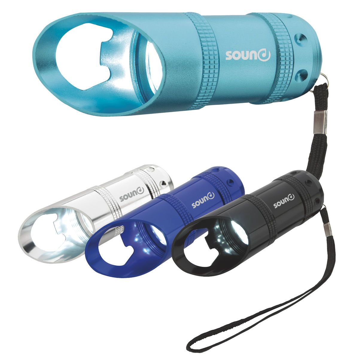 Flashlight with bottle opener Order Swag
