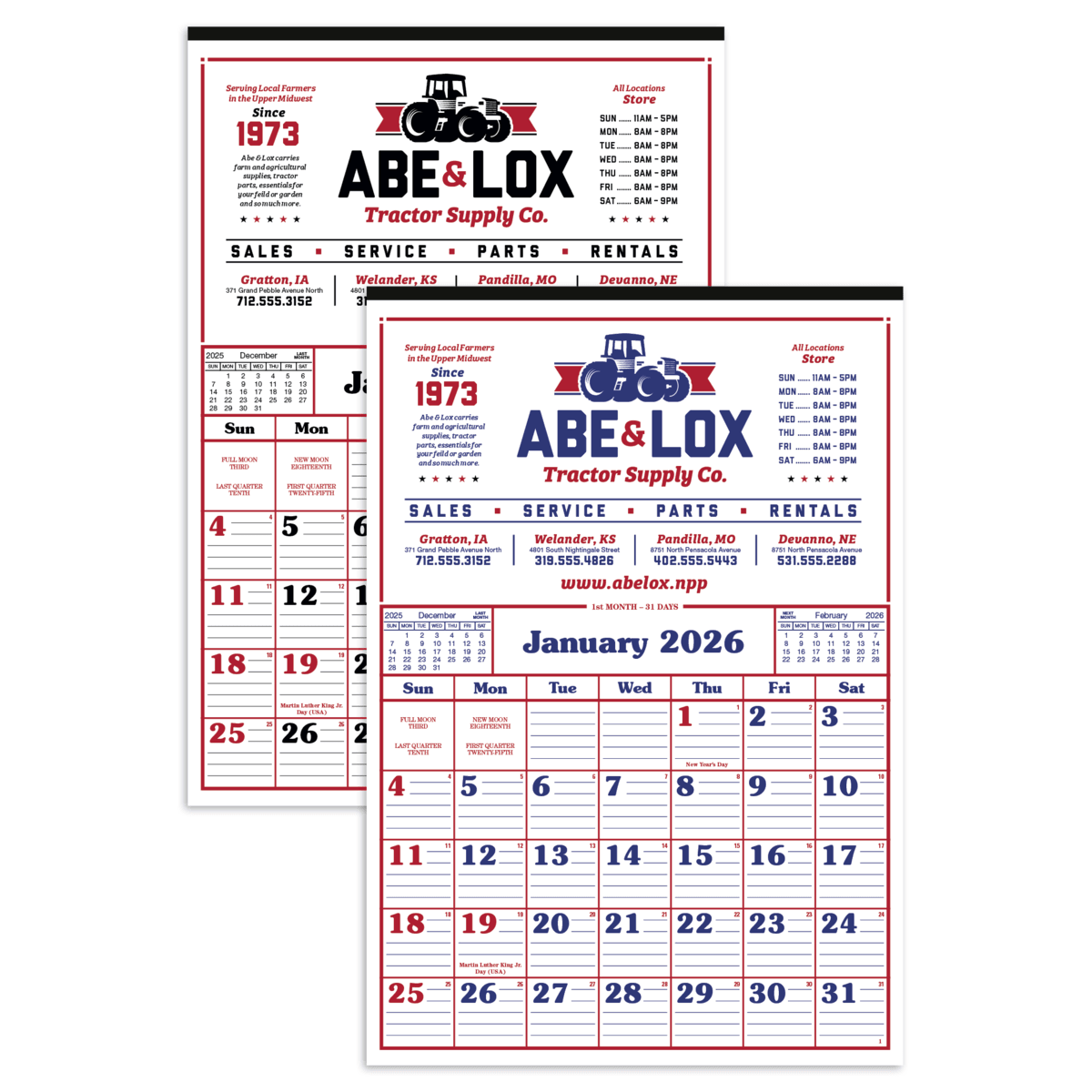 Skinner & Kennedy® Commercial 12-Sheet Calendar